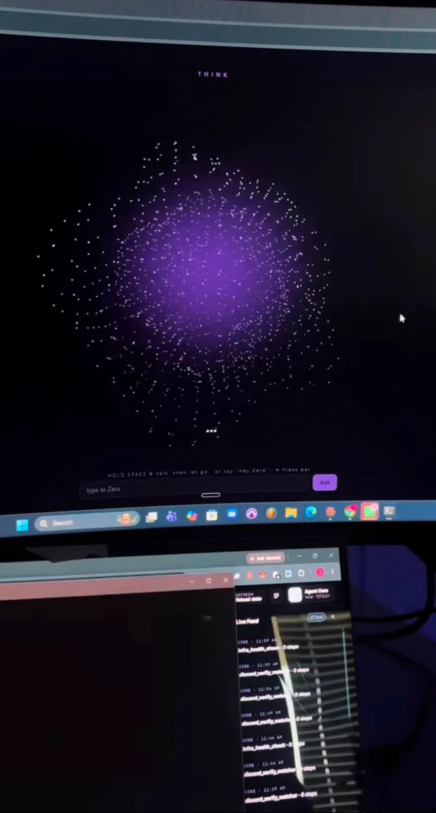 Jarvis AI Think interface on monitor